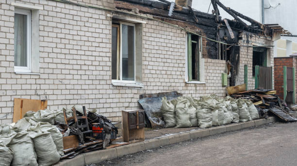 Professional Fire Damage Removal technician working in Burlington, KY